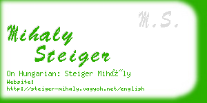 mihaly steiger business card